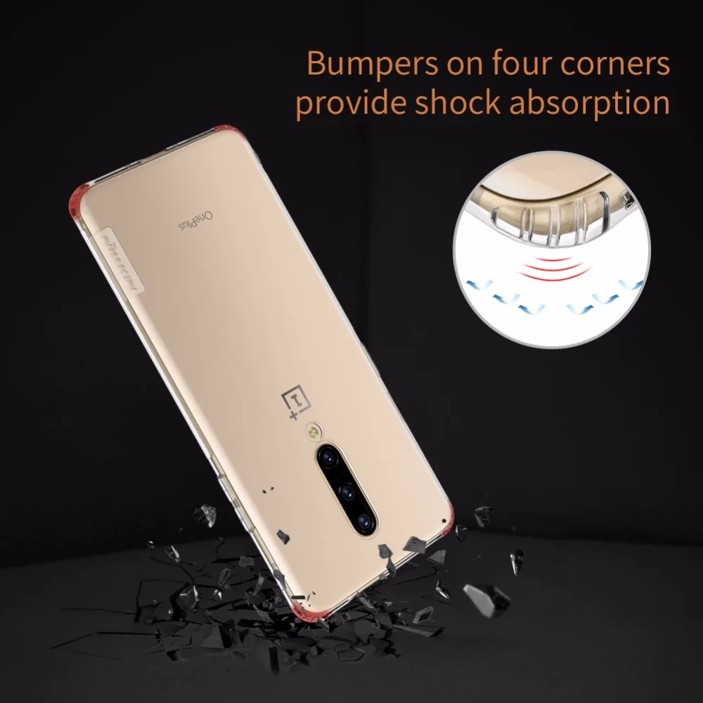 Nillkin Прозрачный чехол для телефона One plus 7 Pro натуральный мягкий тонкий прозрачный