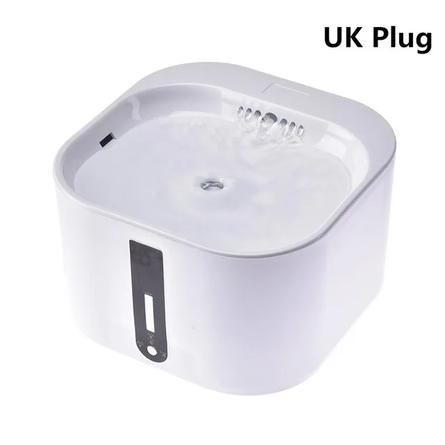 UK Plug Petshy автоматический питательный фонтан для собак, кошек, пластиковый 2Л Электрический дозатор воды для домашних животных, питатель для кошек, питатель, миска, фильтр для напитков - Цвет: UK Plug