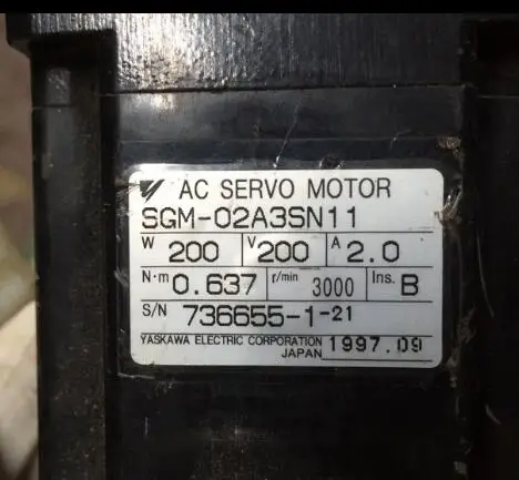

Servo motor SGM-02A3SN11 , 90% appearance new ; 3 months warranty ; in stock, fast delivery