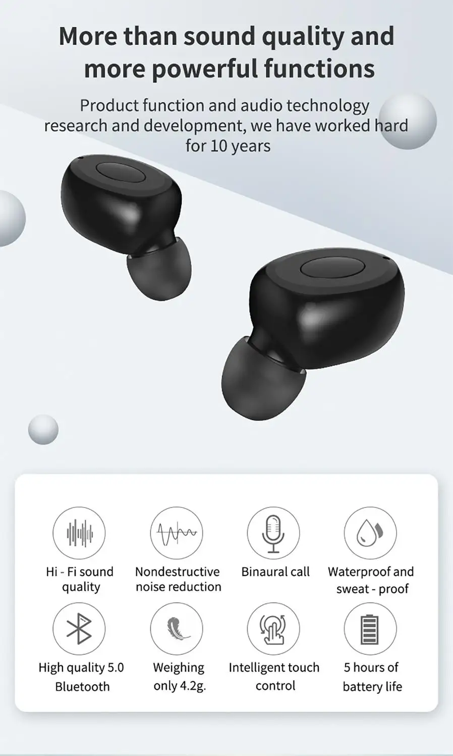 Sluchawki Bluetooth ecouteurs Новое поступление IPX5 Водонепроницаемая TWS T6 гарнитура 5 0 стерео