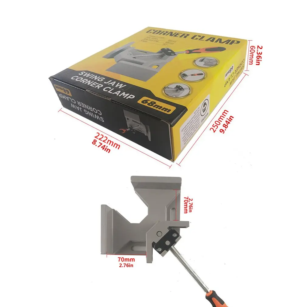 Алюминиевый сплав 90 градусов прямоугольный зажим Регулируемый Столярный