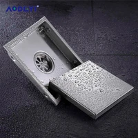 AODEYI Floor Drain Tile Insert Square Floor Waste Grates Bathroom Shower Drain 110 110MM And 150x 150MM 304 Stainless Steel