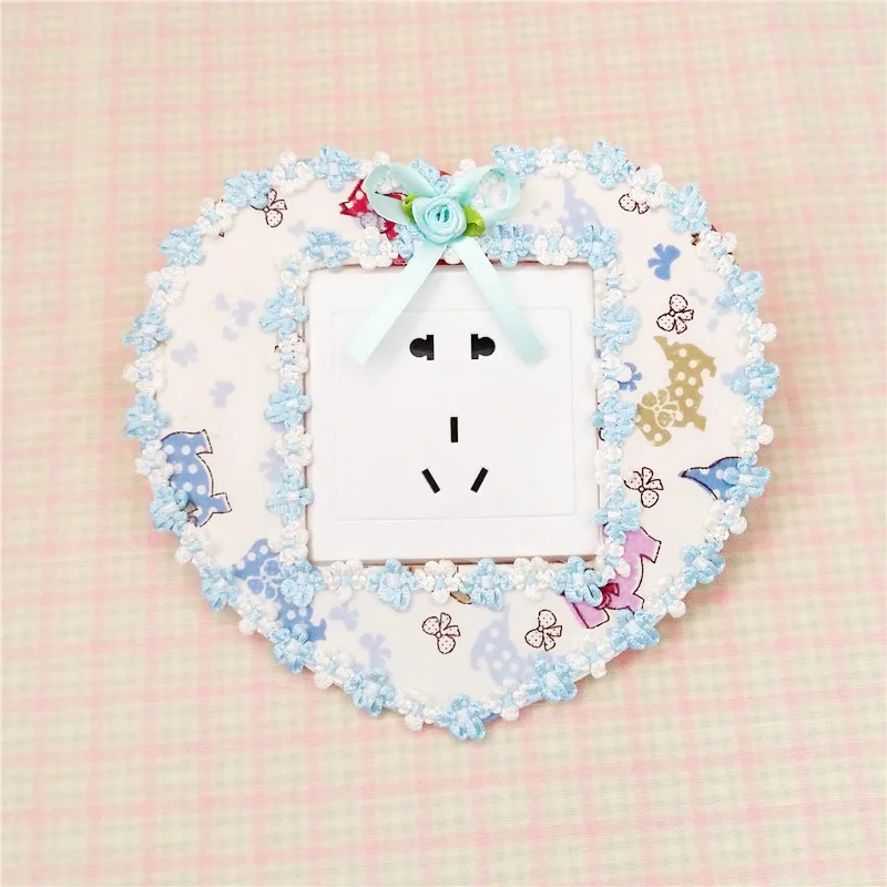 Лидер продаж 2 шт. Ткань Красочные цветы Кружево переключатель Наклейки дома