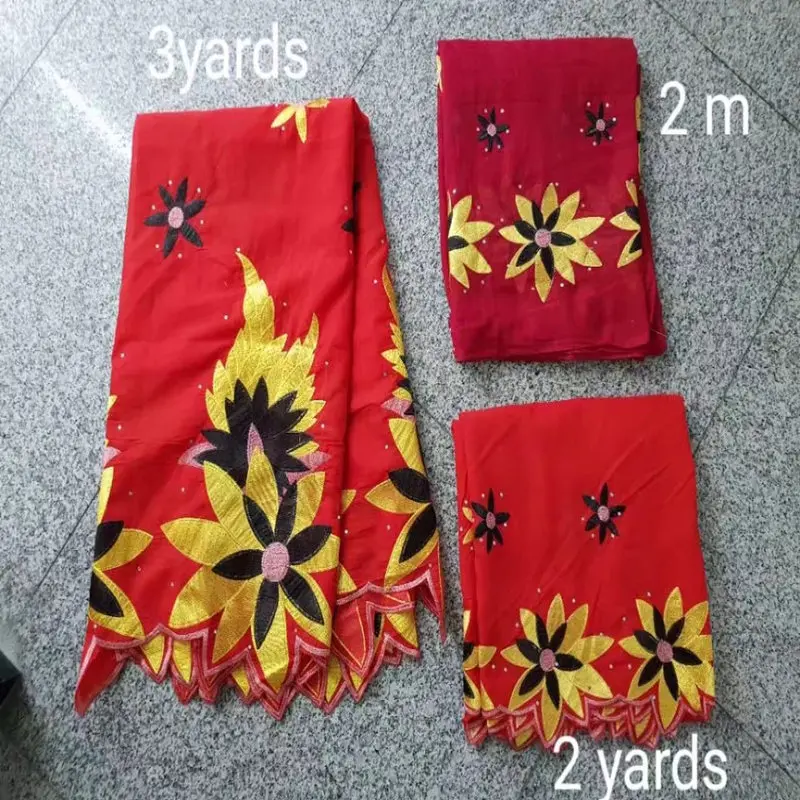 3 метров + 2 м Нигерии кружевной ткани 2017 Африканский швейцарская вуаль кружева