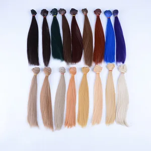 1 шт. 25 см * 100 см волосы refire Bjd волосы черный розовый коричневый хаки белый серый цвет длинный фотоэлемент для 13 14 16 BJD сделай сам