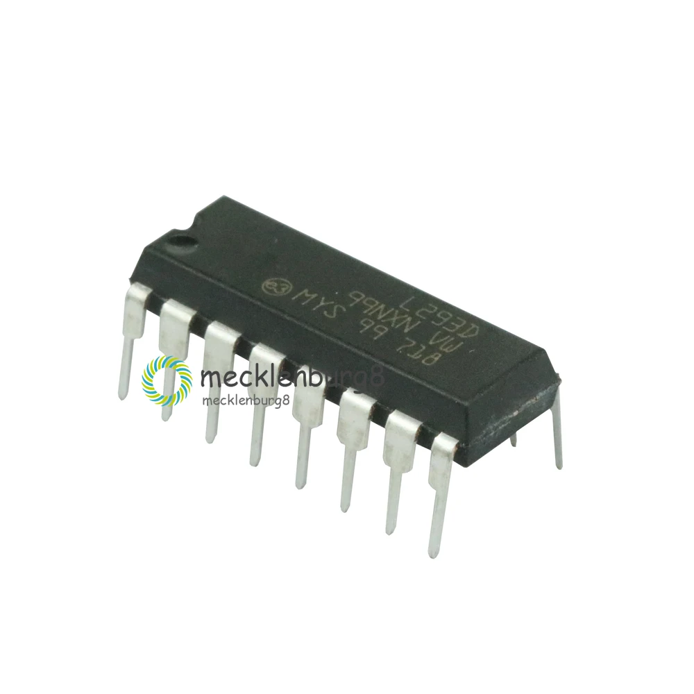 5 шт. L293 L293D DIP DIP16 16 IC драйвер двигателя Чип Номинальный PusH Pull 4 четырехканальный