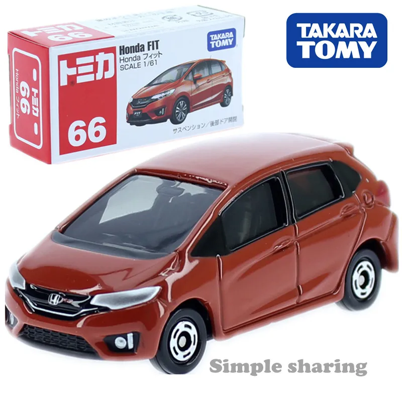 NO.66 Fit Takara Tomy TOMICA HONDA серия CR-V Fit S660 Civic Тип R StepWagon NSX Super Cub N K-CAR RR VFR CR-Z литья под давлением модель автомобиля - Цвет: NO.66 Fit