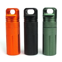new aluminium alloy survival edc waterproof capsule seal bottle case container holder tool outdoor sealed capsule