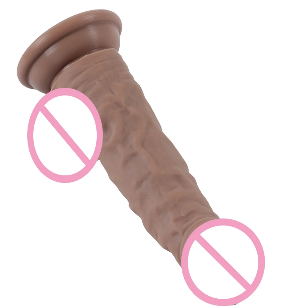 Реалистичные реалистичные фаллоимитаторы с присоской мягкий ребристый
