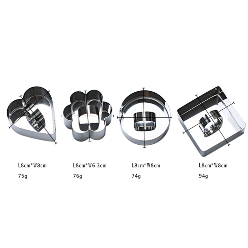 DIY из нержавеющей стали мусс торт кольцо форма цветок сердце круглая квадратная