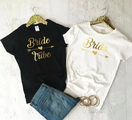 Индивидуальные золота надпись Bride Tribe Свадебная вечеринка для подружки невесты