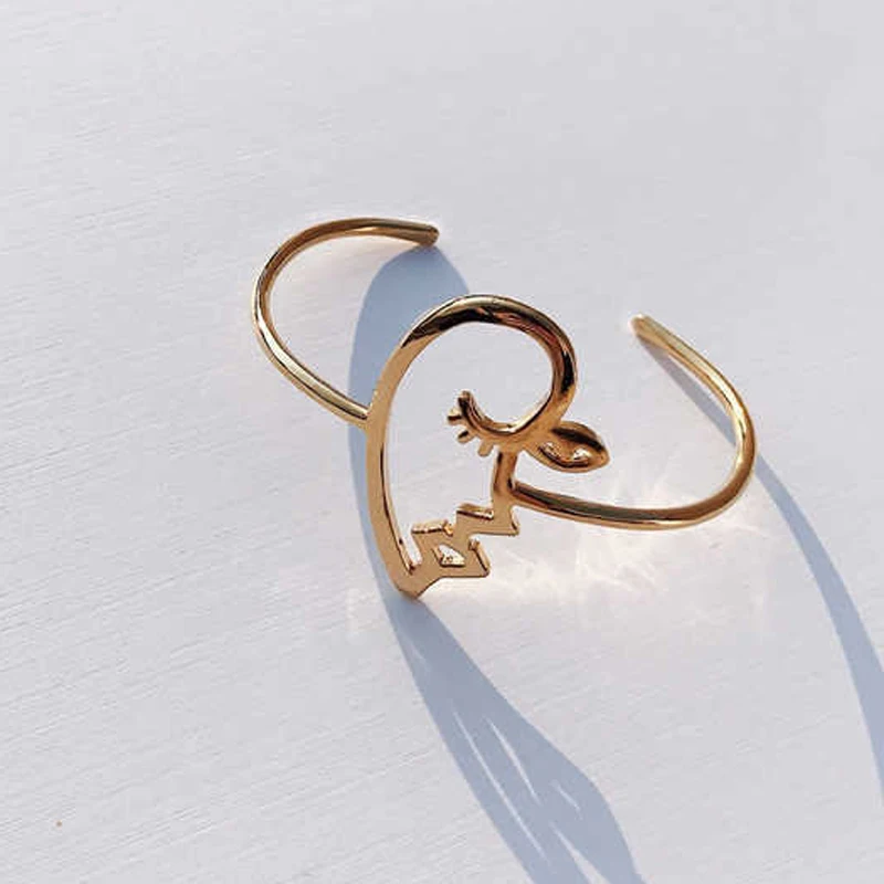 gold bangle Оригинальные Винтажные серьги-гвоздики из металлического сплава золотого и серебряного цветов для женщин, шикарные корейские МИНИ-контурные серьги - Окраска металла: gold bangle