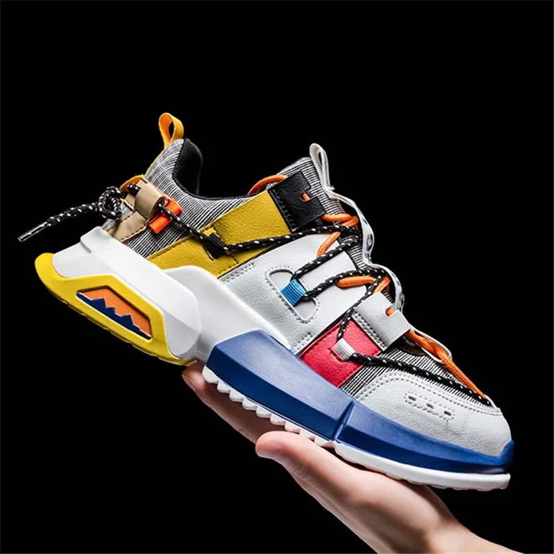 Retro Men's Sports Shoes Quality Stitching Thick bottom Casual Women's Comfortable Breathable Running Tennis | Обувь