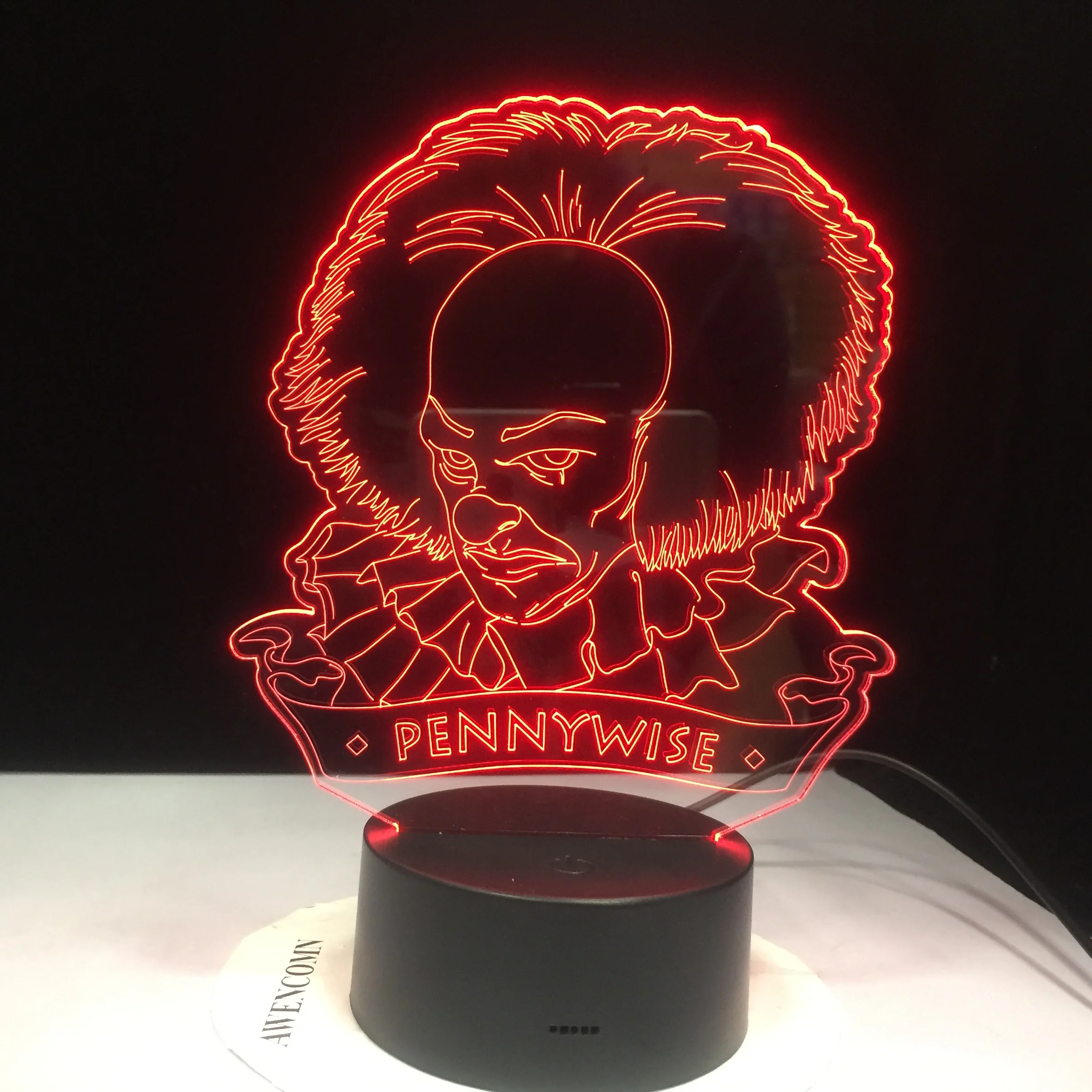 3d светодиодный ночсветильник Pennywise в виде фигуры для офиса декор комнаты питание