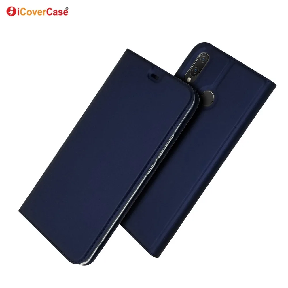 

Чехол для Huawei P smart Plus, ультратонкий Магнитный чехол из искусственной кожи, чехол-книжка с подставкой для Huawei P smart, чехол