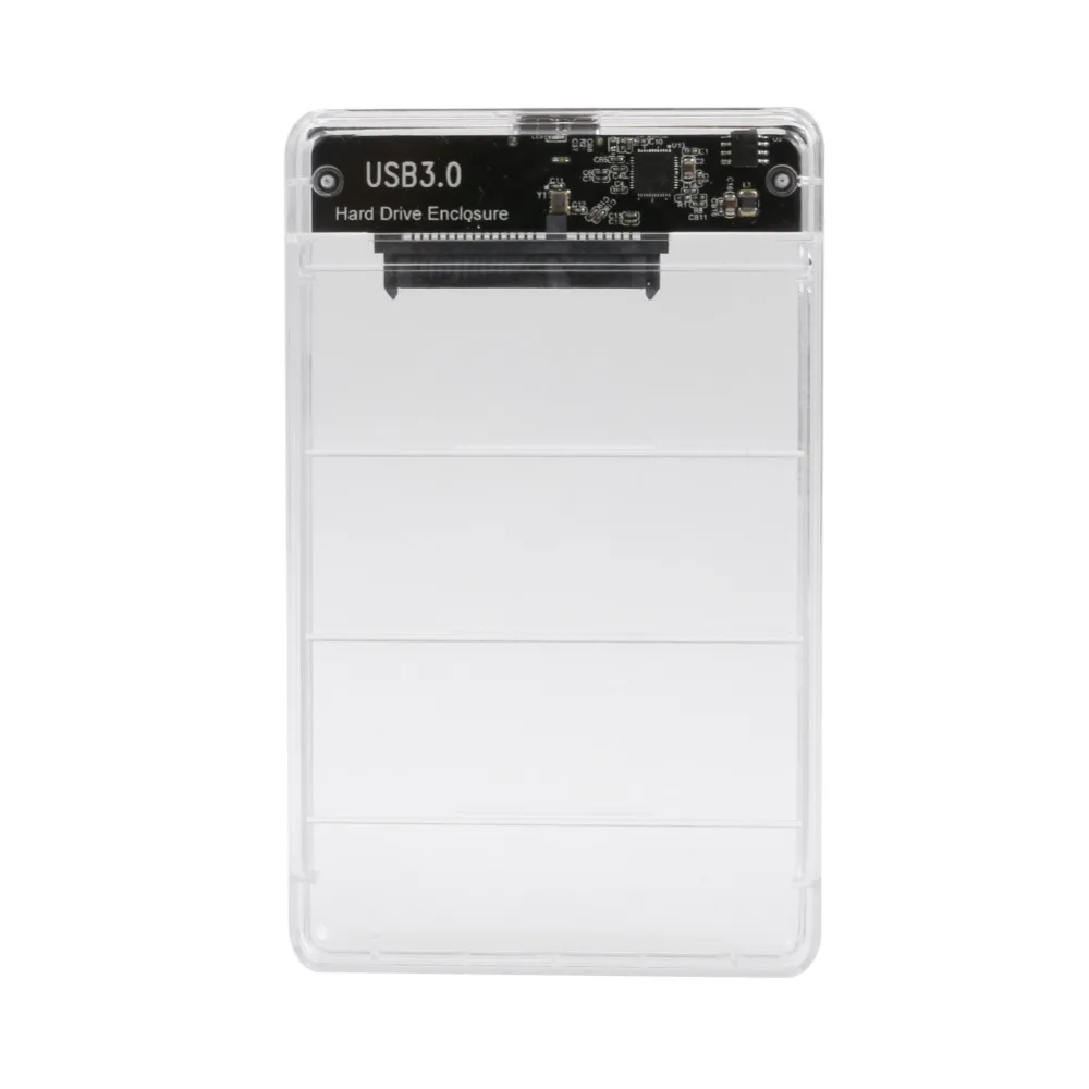 2 5 дюймовый Прозрачный чехол для жесткого диска USB3.0 на Sata 3 0 Бесплатная поддержка