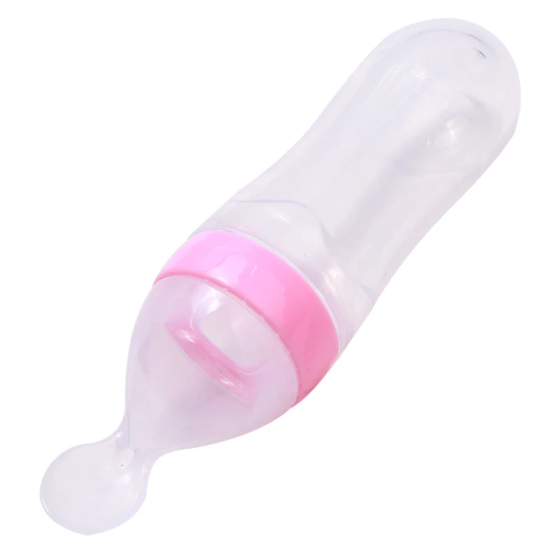Baby Feeding Bottle With Spoon Food Supplement Rice Cereal Squeeze Kids Accessories | Мать и ребенок