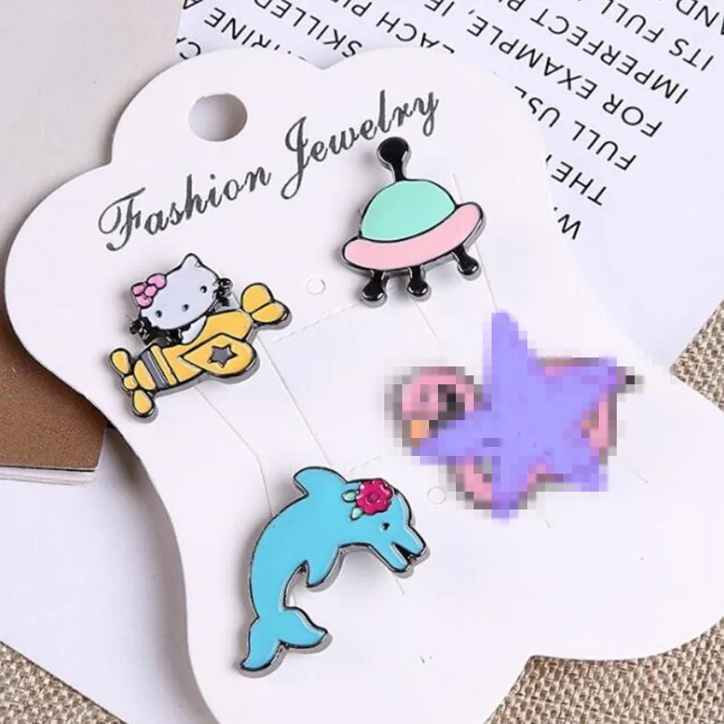 Timlee X328 новые Мультяшные капли масла Животные Собака Лебедь Дельфин планета