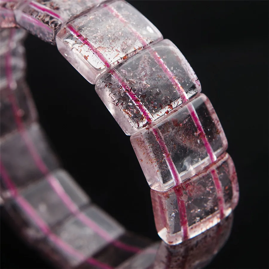 Подлинный натуральный Super Seven Lepidocrocite Камни кварца камень кристалл прямоугольная