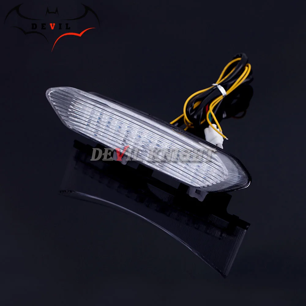 clear 1 Для Yamaha YZF R1 2002 2003 задний фонарь Тормозные встроенные Сигналы поворота светодиодный свет аксессуары для мотоциклов WR250R X XVS1300 - Цвет: clear 1