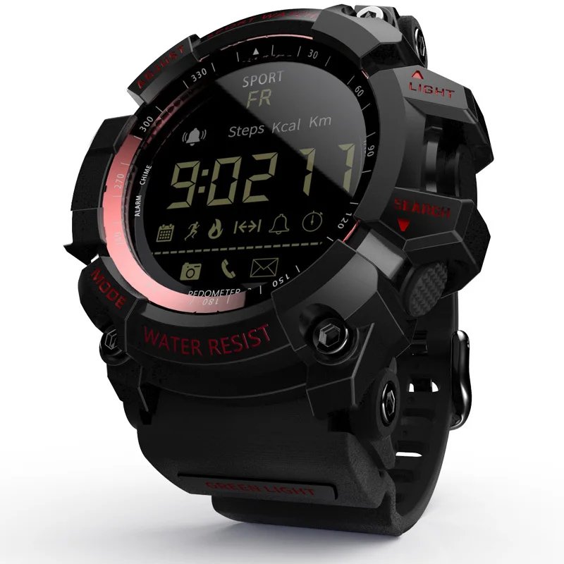 red Lokmate bluetooth SmartWatch цифровые часы Шагомер Смарт часы мужские водонепроницаемые IP67 Спорт для ios Android телефон - Цвет: red