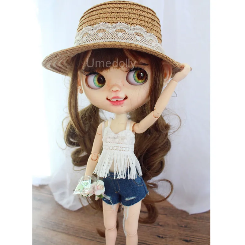 1 шт 1/6 кукла повседневная одежда белый жилет/шорты для Blyth Licca Azone OB24 Кукла Одежда