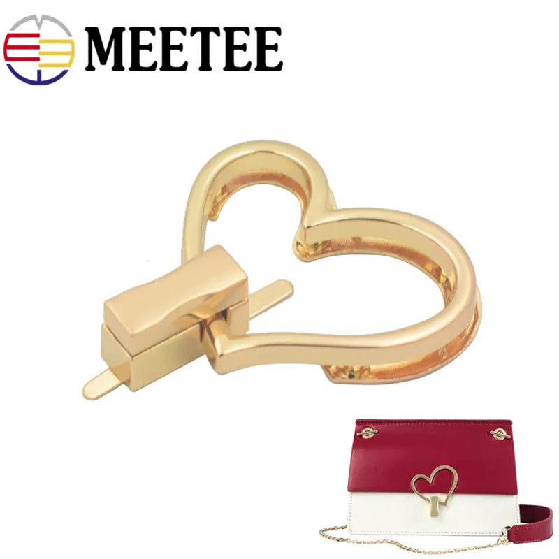 Meetee 2/5 шт. ручной работы аксессуары оборудования сумки металлическим замком застежкой Круглый Поворотный замок пряжки с зажимом DIY декоративная сумочка аксессуары