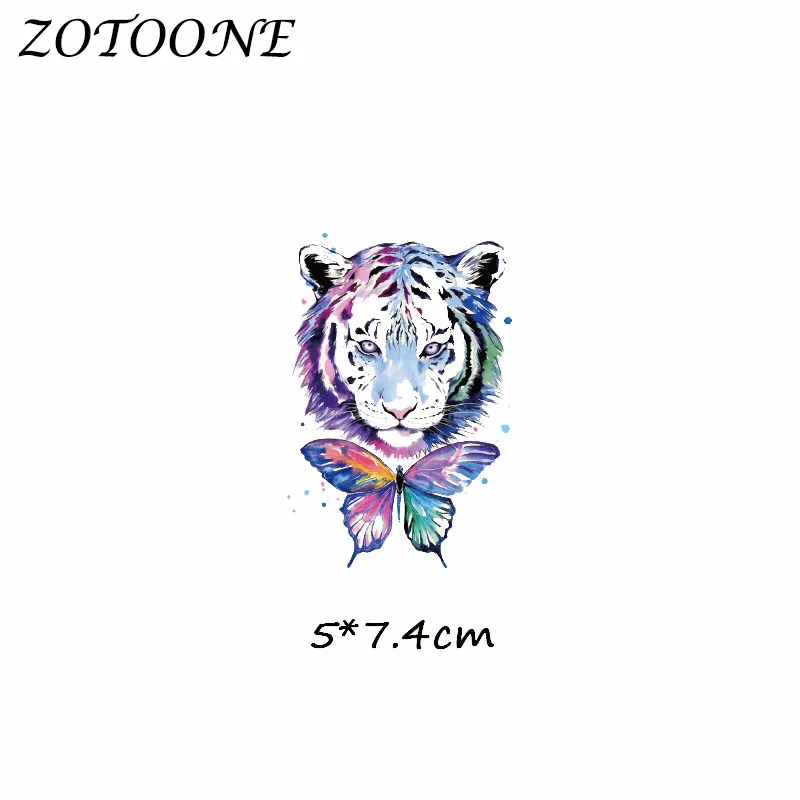 ZOTOONE железная нашивка для одежды Красочные нашивки в виде бабочек и животных