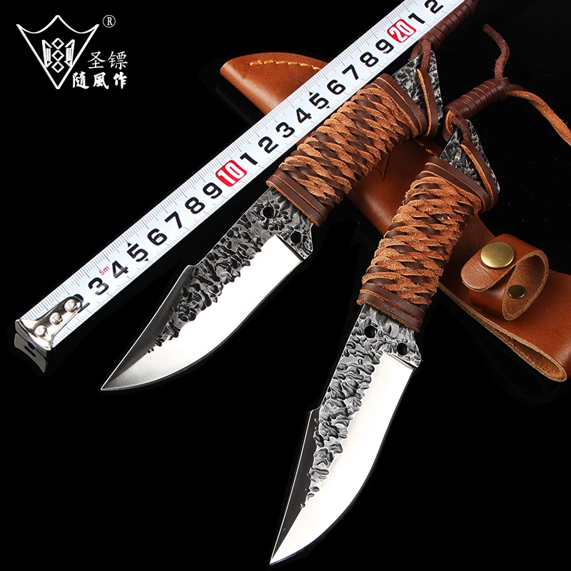 

High quality army Survival knife high hardness wilderness knives essential self-defense Camping Knife Hunting outdoor tools EDC