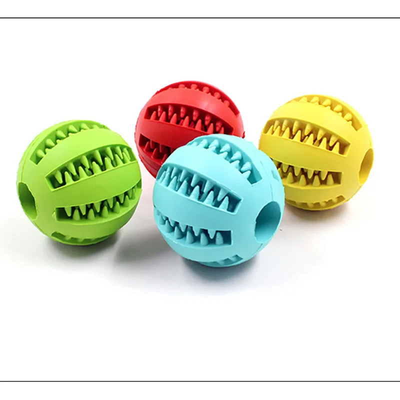 5/7 cm ElasticityTeeth Ball Dog Chew Toys Pet Cat Puppy Tooth Cleaning Balls For Dogs Toy Interactive Rubber | Дом и сад
