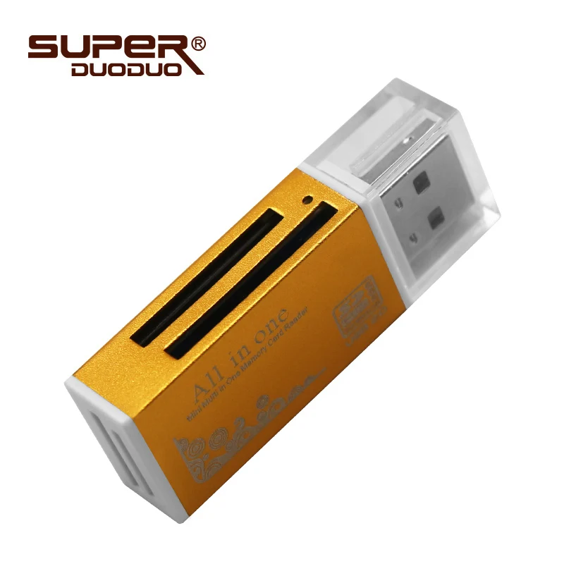 USB ридер со вспышкой цветной USB 2,0 все/мульти в 1 устройство для чтения карт памяти Адаптер для Micro SD SDHC TF M2 MMC лучшие подарки