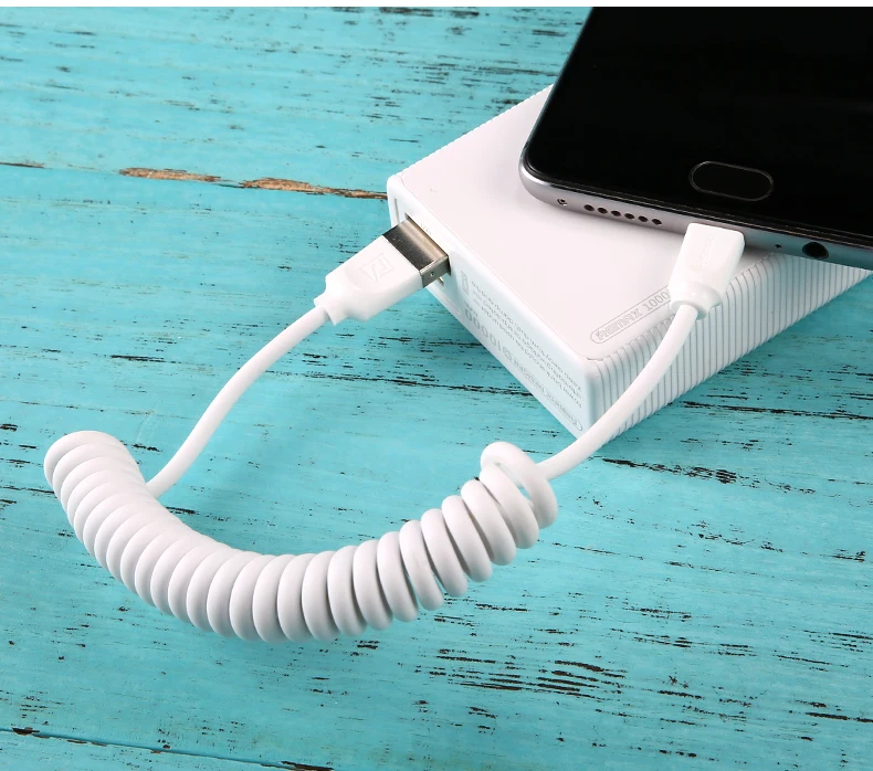 Remax выдвижной пружинный usb type-c кабель 2.4A Быстрая зарядка для Xiaomi Mi 5 USB C кабели синхронизации данных для samsung s9 s8 Oneplus 6