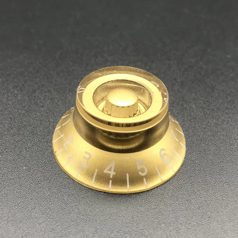 A Gold with WH 2 шт многоцветная LP электрическая гитара регулятор громкости тональная ручка верхняя шляпа прямая гитара регулятор скорости пластиковая ручка - Цвет: A Gold with WH