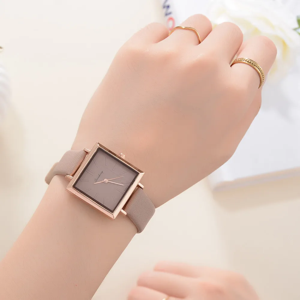 

Fashion Women Square Watches Casual Simple Ladies Quartz Watch Leather Band Female Wristwatch reloj mujer 2020 /d