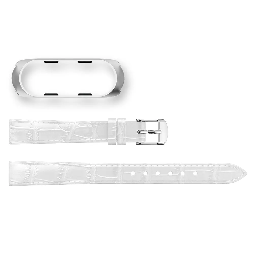Роскошный кожаный качественный ремешок для часов для Xiaomi band 3, сменный Браслет для MIband 4, умные Ремешки для наручных часов+ металлический корпус, Новинка