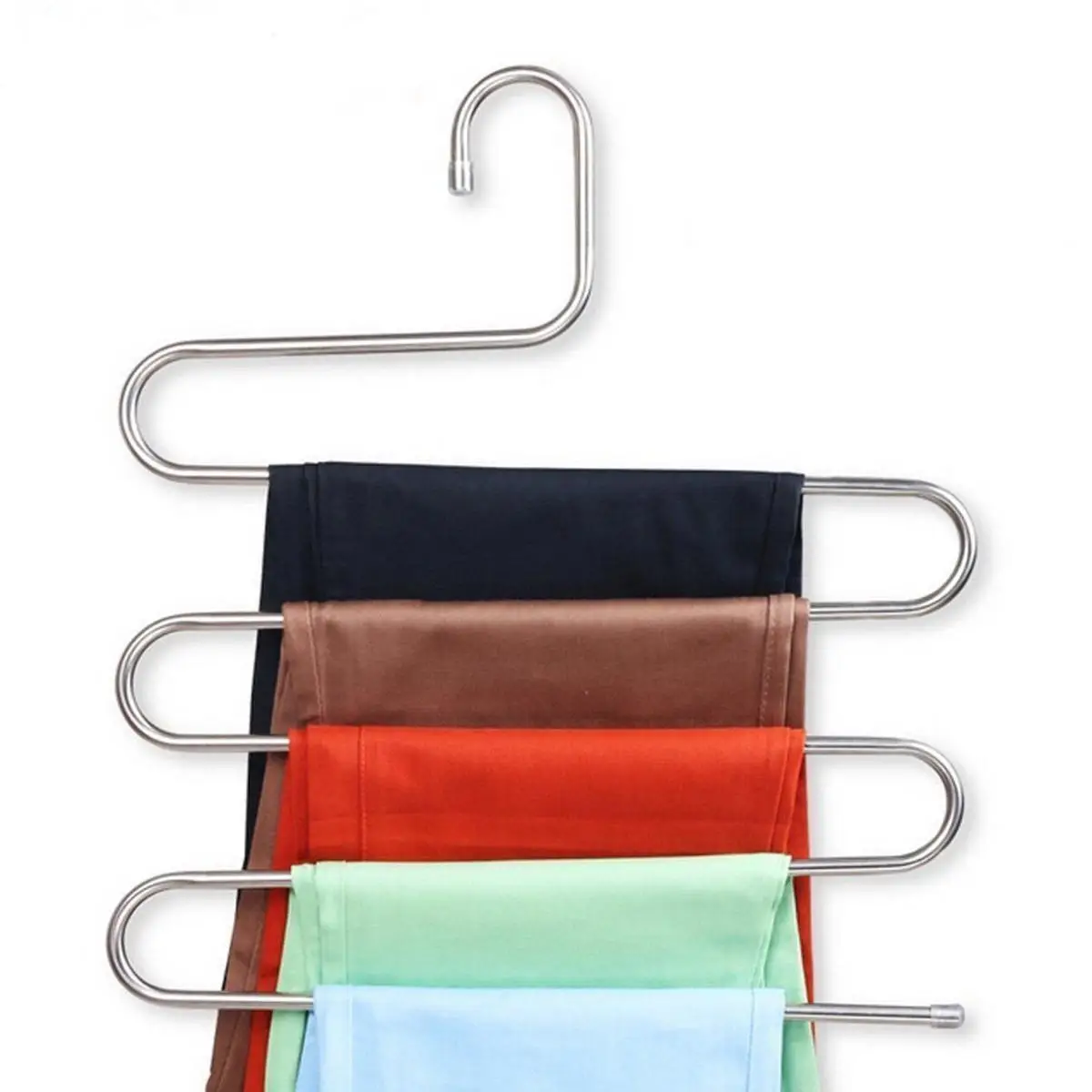 Pants Hanger Fashion Layers Trousers Organizer Hanging Clothes Rack Household Supplies storage shelf | Дом и сад