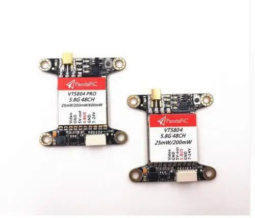 PandaRC VT5804 PRO 25 МВт 200 600 мВт переключаемый 5 8G Raceband передатчик изображения RC QAV250