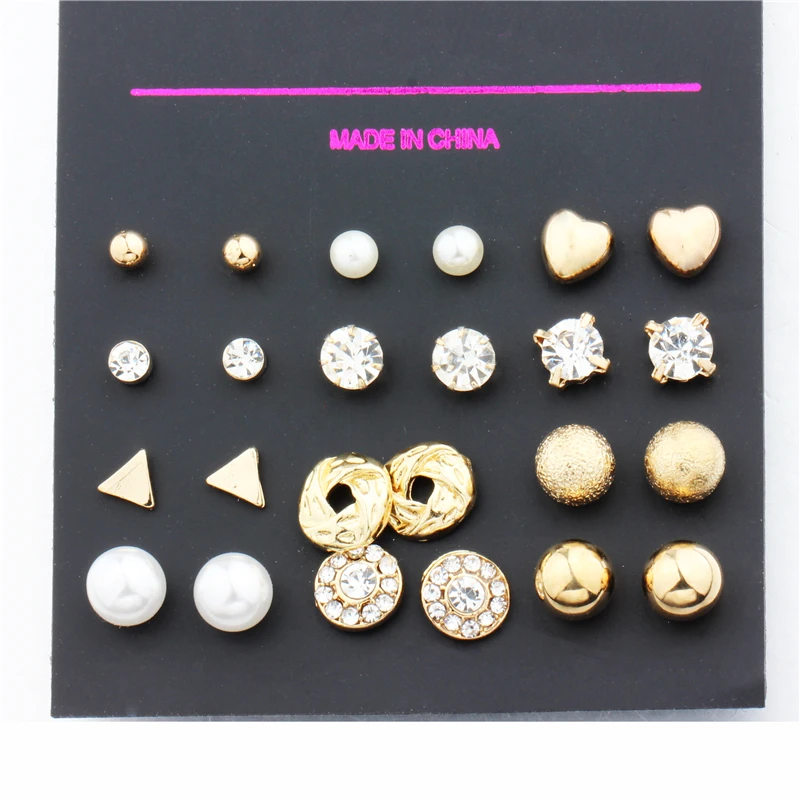 Женские Треугольные Серьги гвоздики SOHOT стильные металлические серьги с