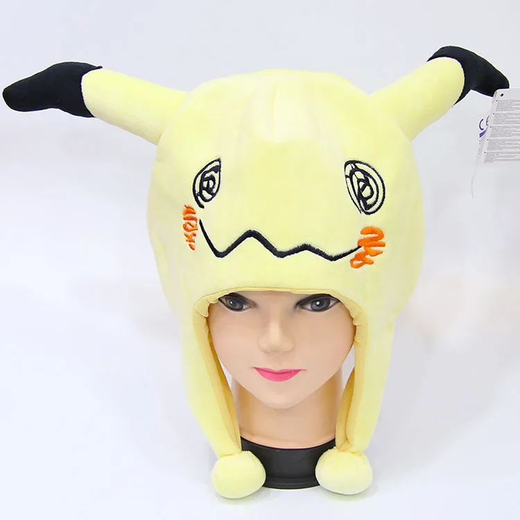 a Мультфильм карман животные Mimikyu Косплей-Одежда плюшевая длинные шапки Mimikyu косплэй зимняя теплая шапка прекрасный Рождественский подарок игрушечные лошадки TFA1649 - Цвет: a