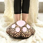 1 шт.лот, теплые тапочки, новая мультяшная обувь USB обогреватель для ног, компьютерные электрические тепловые тапочки, домашние мягкие плюшевые зимние Тапочки