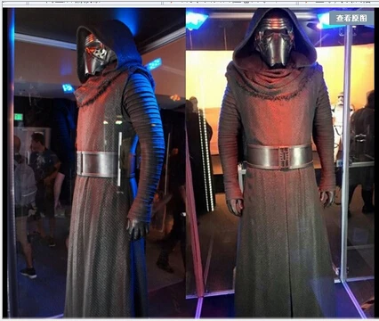 Звездные войны 7: the Force Awakens Kylo Ren взрослых форма черный плащ пальто кино джедай Хэллоуин Костюмы для косплея Для мужчин Для женщин XS-3XL