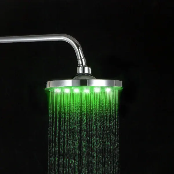 Ceiling/Wall Mounted Round Brand Chrome Multi-color LED Shower Faucet Head Water Power D16 | Обустройство дома