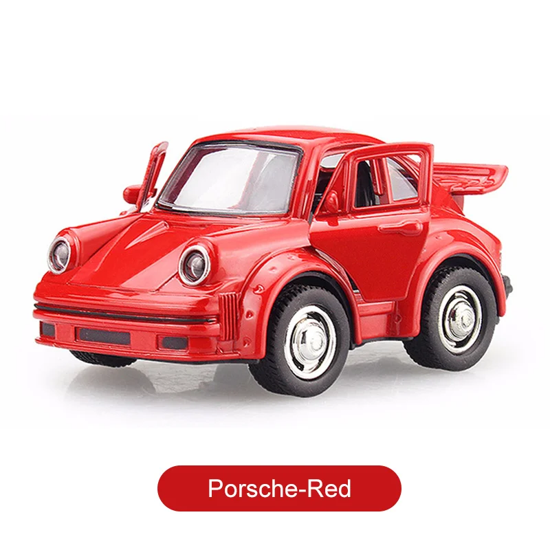 Red Porsche Детская осветляющая мини-игрушечная машинка, Классическая Гоночная машина, литая модель из металлического сплава, игрушки для детей, подарок для мальчиков - Цвет: Red Porsche