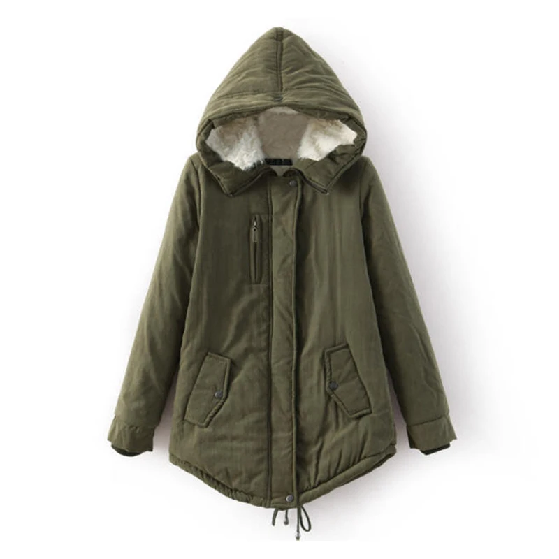 Женские парки зимние пальто с капюшоном утепленная хлопковая теплая Женская
