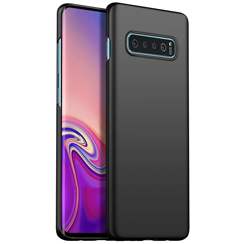 Роскошный тонкий твердый пластиковый чехол для телефона samsung Galaxy S10 S10 Plus Lite S9 Note 9 8 чехол, защитная крышка черная матовая - Цвет: Black