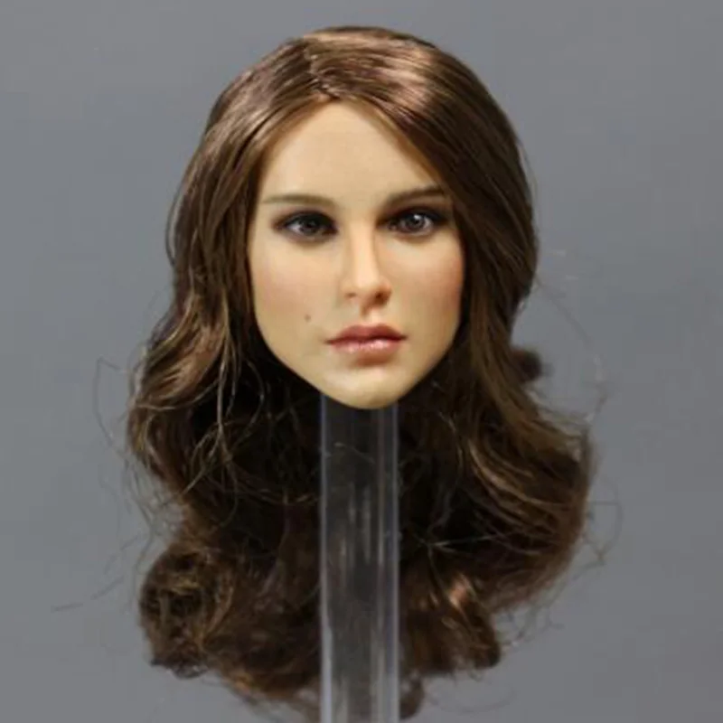 

1/6 Scale Female Woman Sexy Girl Lady head Sculpt KIMI TOYS KT008 Head play Long Curly Hair F 12 Inches Phicen HT Body Figure