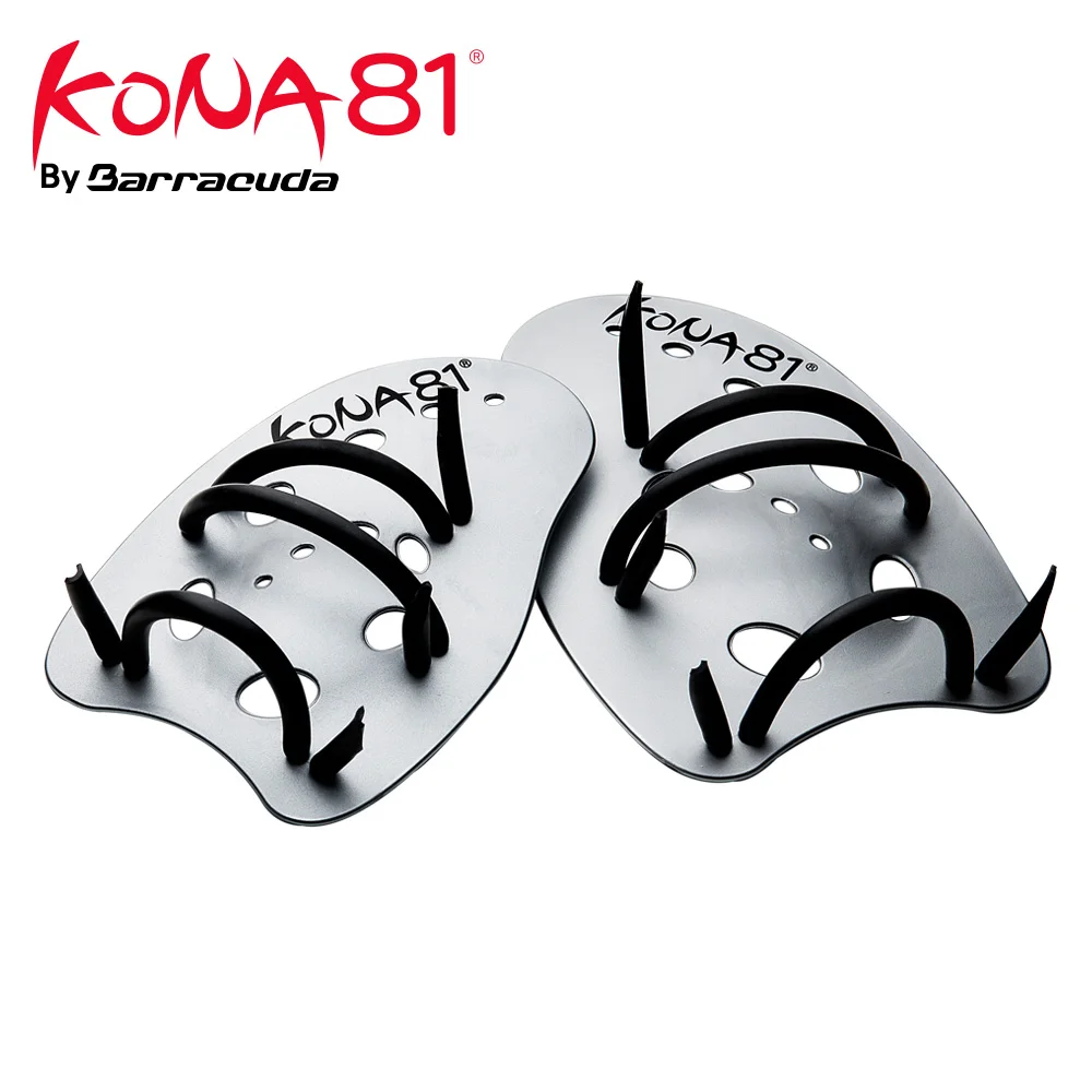 Barracuda KONA81 Профессиональные ручные весла для обучения плаванию, регулируемые ремни 2 размера(S/L) для всех уровней плавания - Цвет: silvery