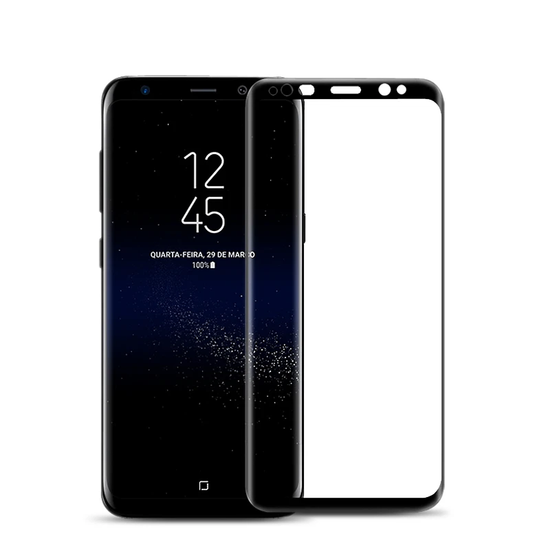 MaxGear 5D изогнутое закаленное стекло полное покрытие для samsung Galaxy S8 S9 Plus Защитная пленка для экрана для samsung Galaxy S9 стеклянный чехол - Цвет: Black