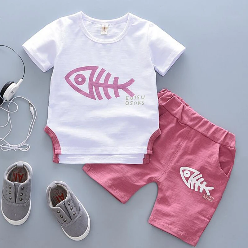 HH Baby Boy Clothes Summer baby animal costume Casual Kids Outfits clothing for girls fashionable child set 1 2 3Year | Детская одежда