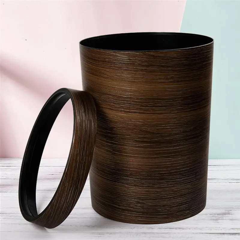 1 шт. прочный Ретро деревянный узор мусорное ведро мусорная бумага корзина ящик